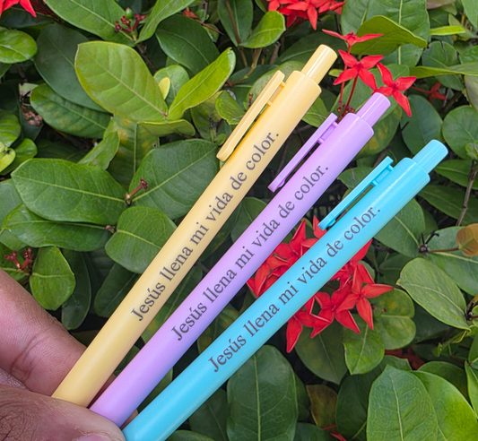 Bolígrafos con Propósito- Jesús llena mi vida de color.