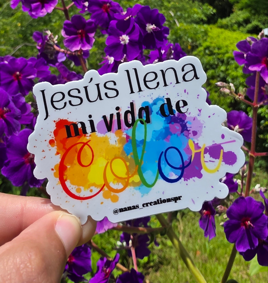 Stickers "Jesús Llena mi Vida de Color".