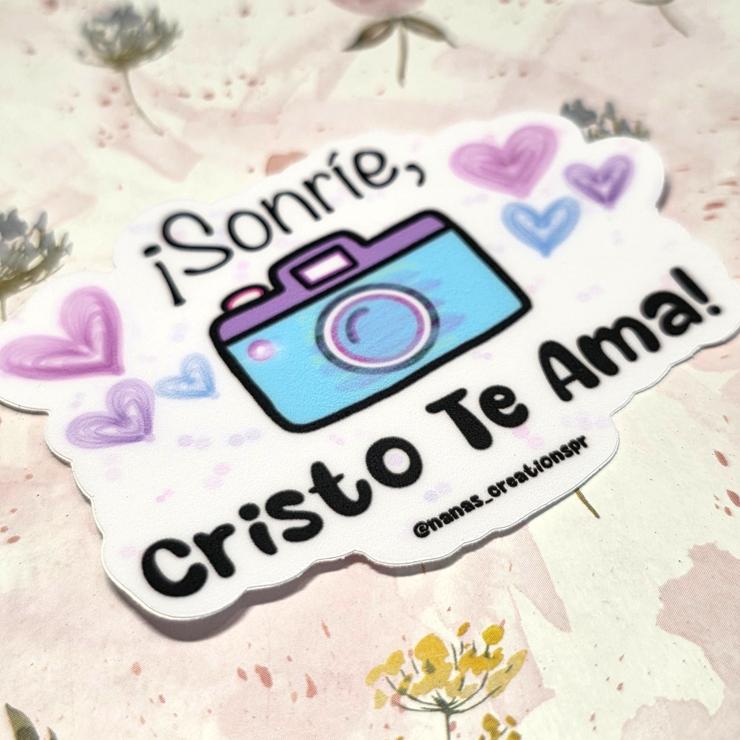 Stickers ¡Sonríe, Cristo te ama!