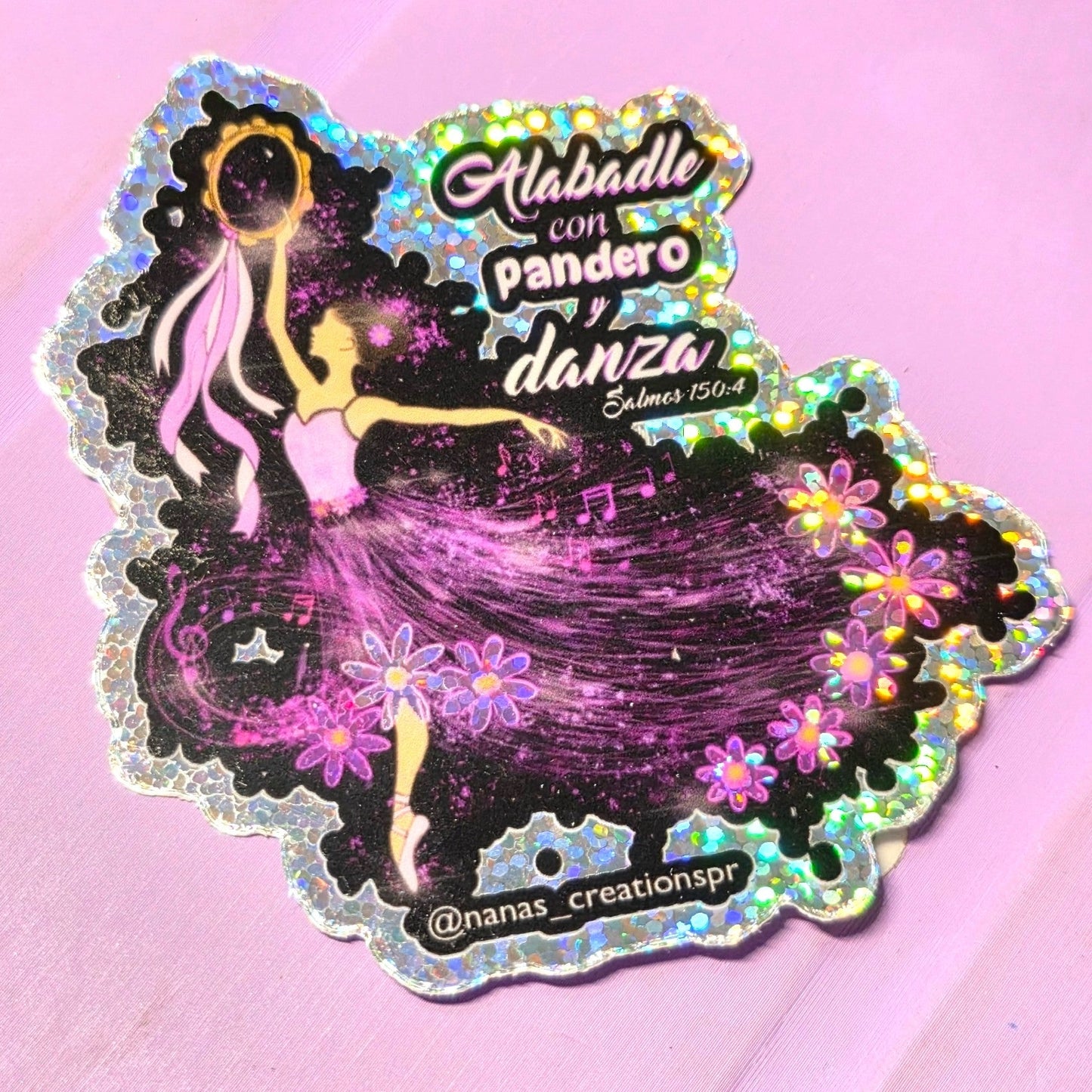 Sticker "Alabaldle con pandero y danza". Salmos 150:4