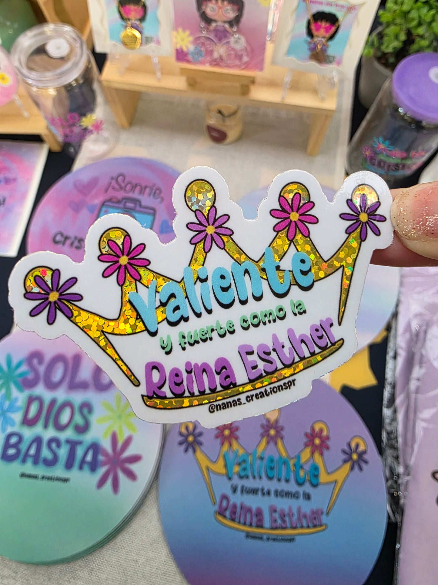 Sticker "Reina y Valiente como la Reina Esther".