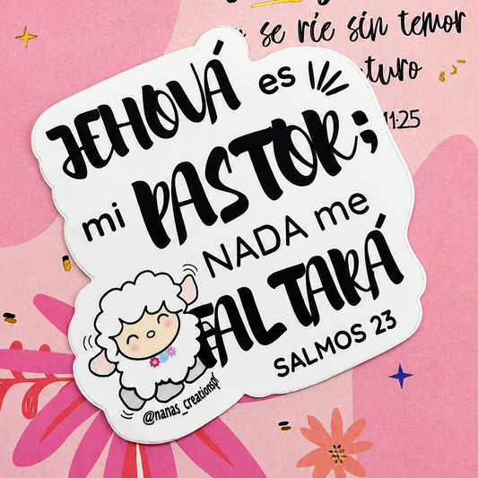 Sticker Salmos 23 | Sticker Cristiano | Sticker Bíblico | Nana's Creations PR
