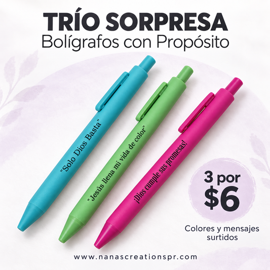 Trío Sorpresa de Bolígrafos con Propósito