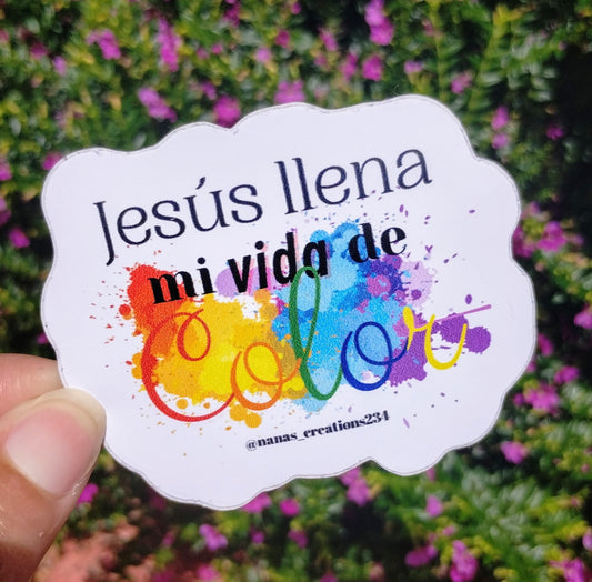 Stickers "Jesús Llena mi Vida de Color".