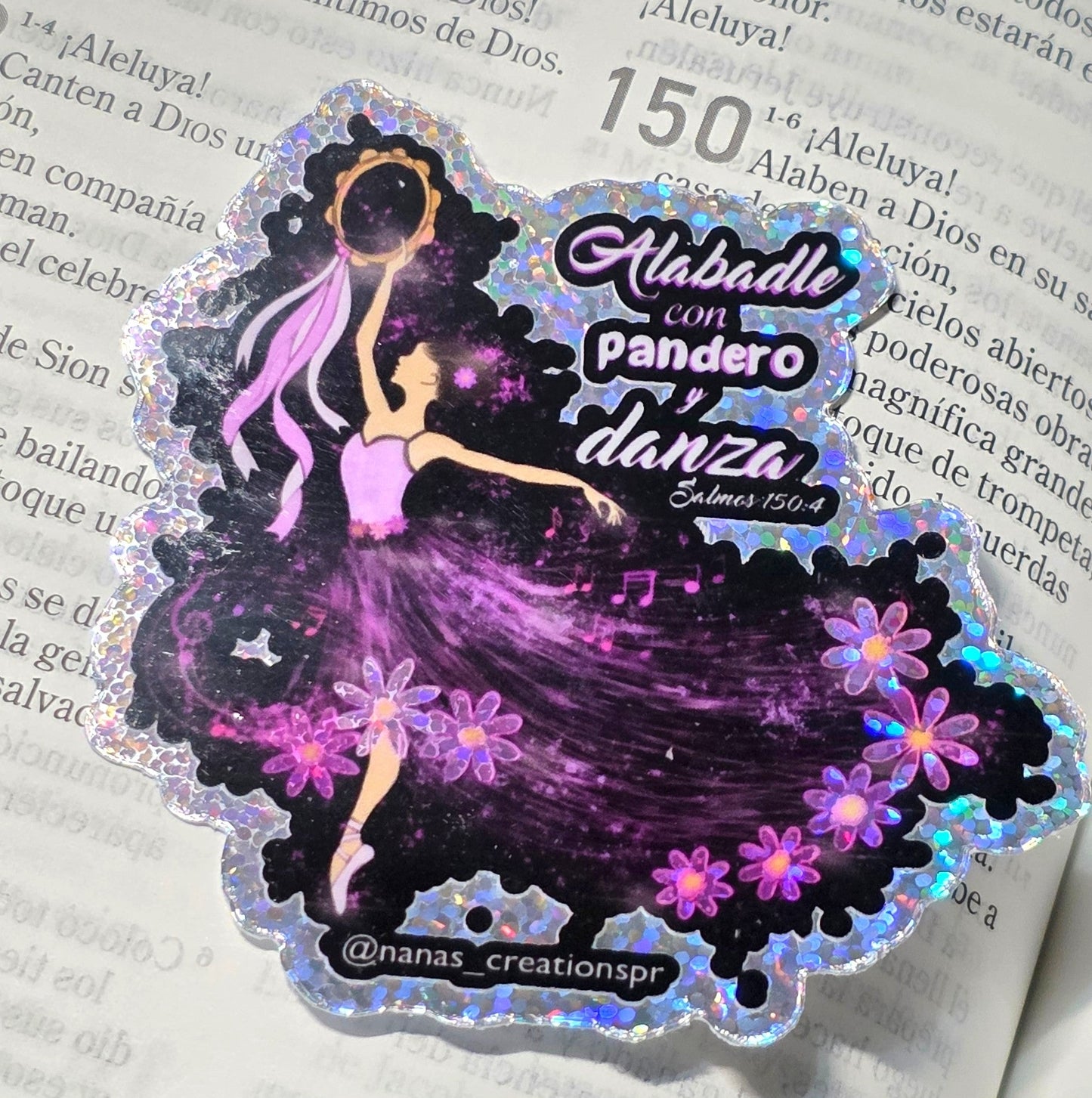 Sticker "Alabaldle con pandero y danza". Salmos 150:4