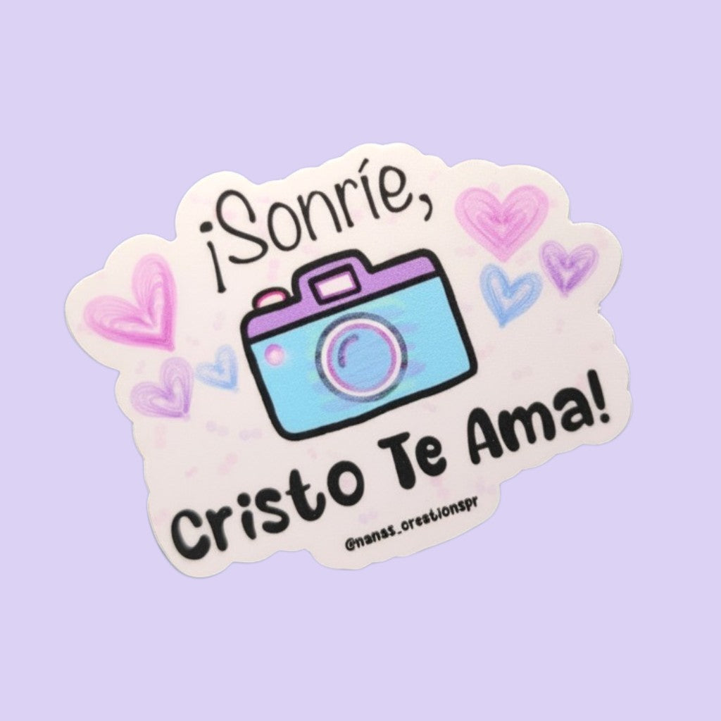 Stickers ¡Sonríe, Cristo te ama!