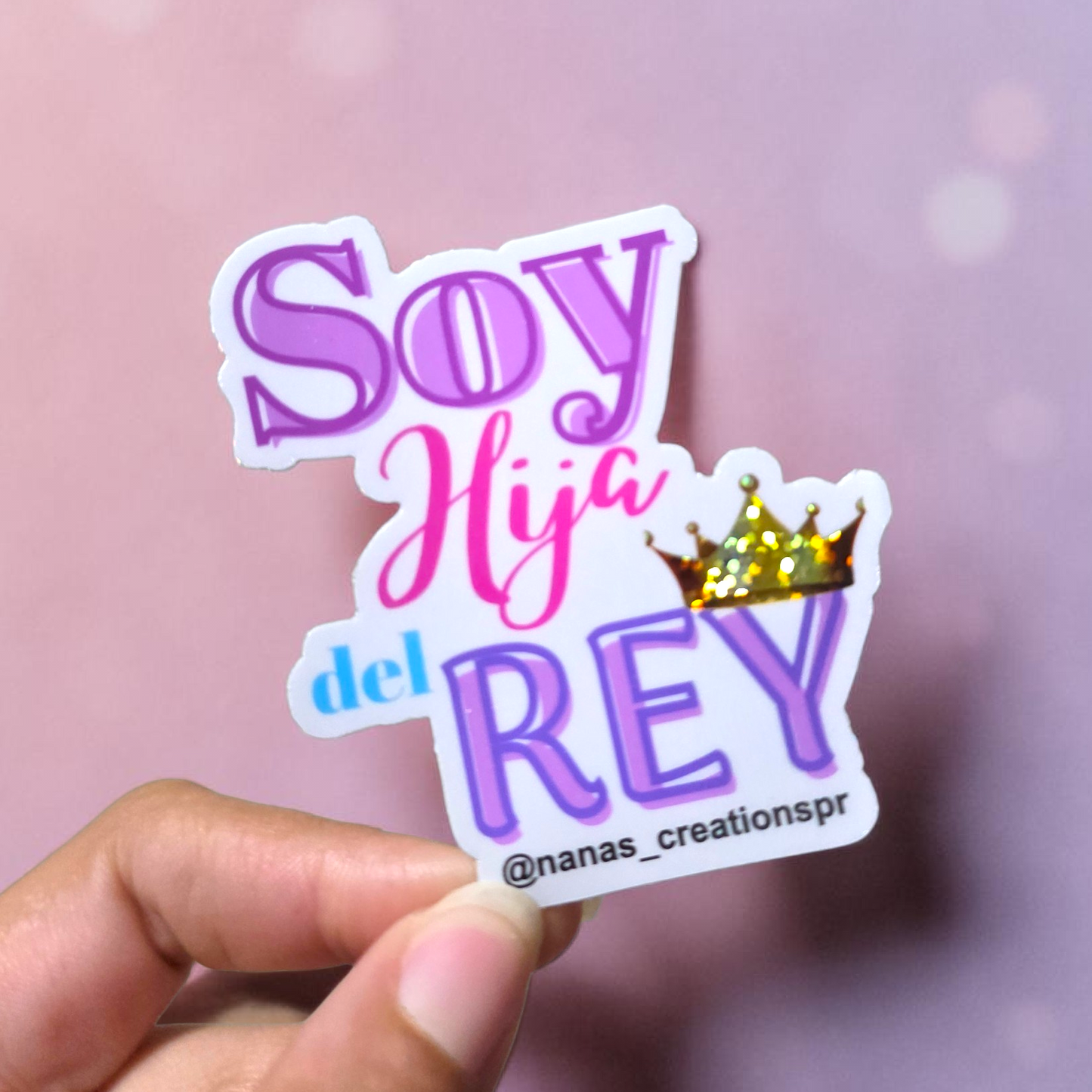 Stickers "Soy Hija del Rey" PREMIUM (Glitter)