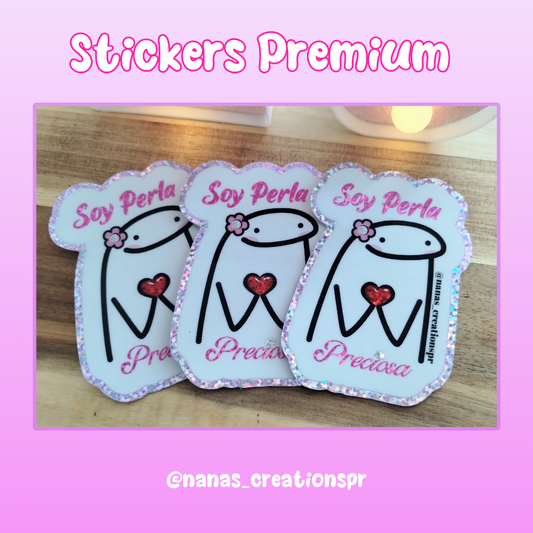 Soy Perla Preciosa (Sticker Glitter Premium)