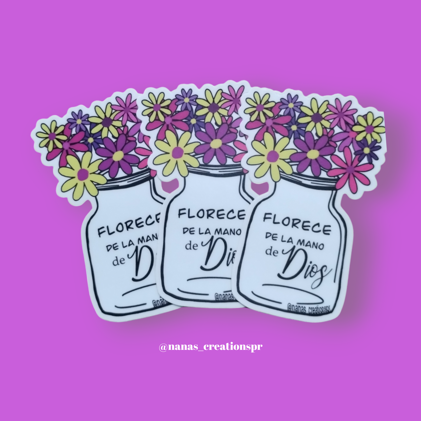 Stickers "Florece de la mano de Dios"